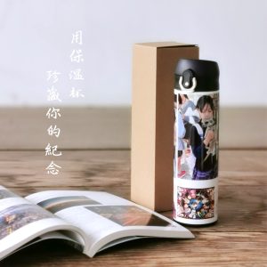 彈蓋式相片保溫杯